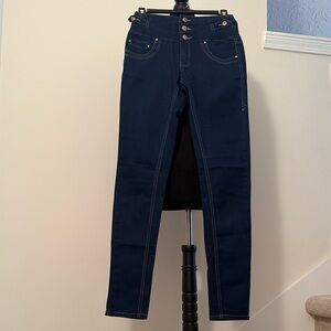 Dark Blue High-Waist Women’s Jeans